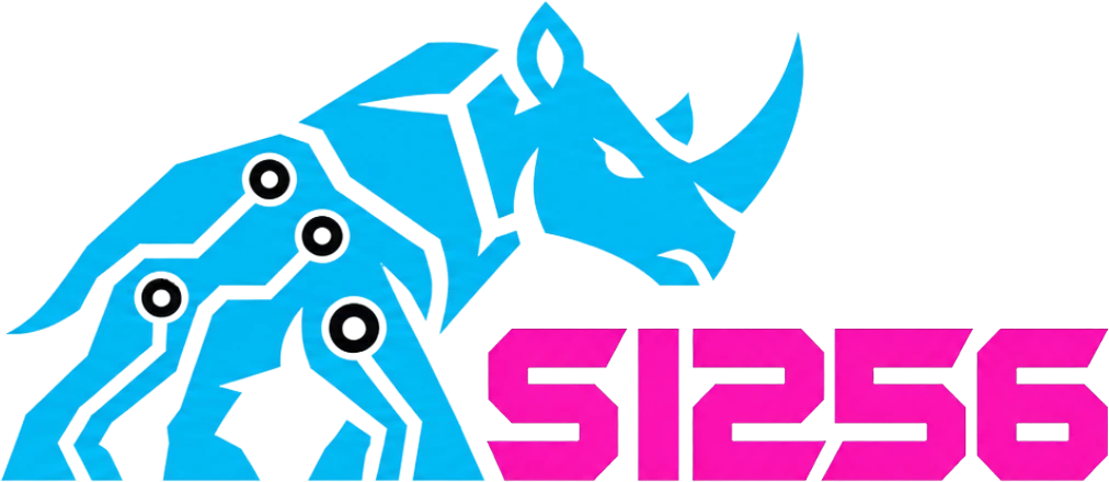 SI256 logo: a circuit-patterned rhino beside the SI256 wordmark